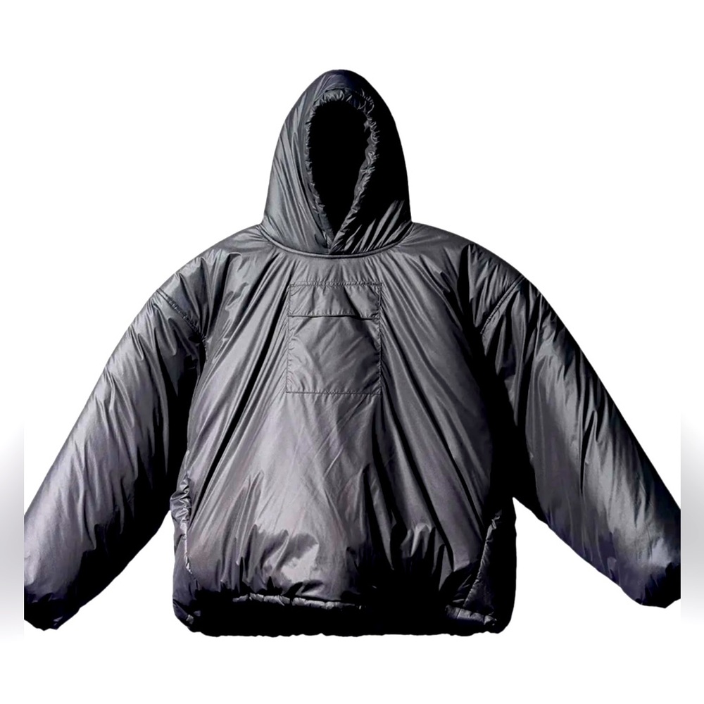 NEW! Yeezy Gap Padded Anorak Hoodie Men's Black Oversized Jacket Sz: XL